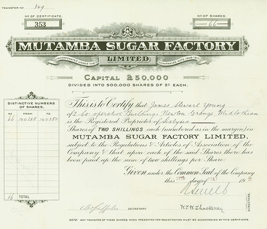 Mutamba Sugar Factory Limited