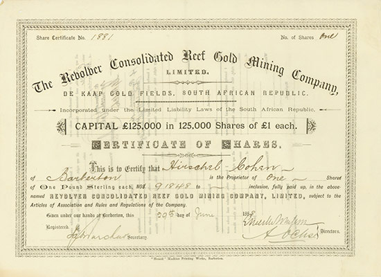Revolver Consolidated Reef Gold Mining Company, Limited