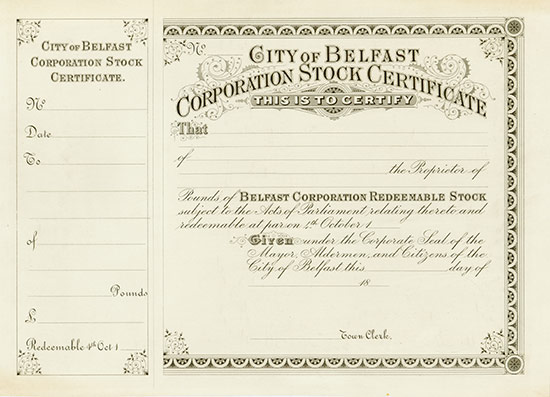 City of Belfast Corporation / Belfast Corporation Redeemable Stock