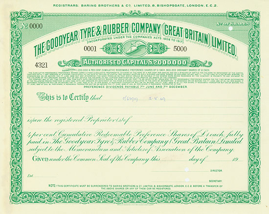 Goodyear Tyre & Rubber Company (Great Britian) Limited