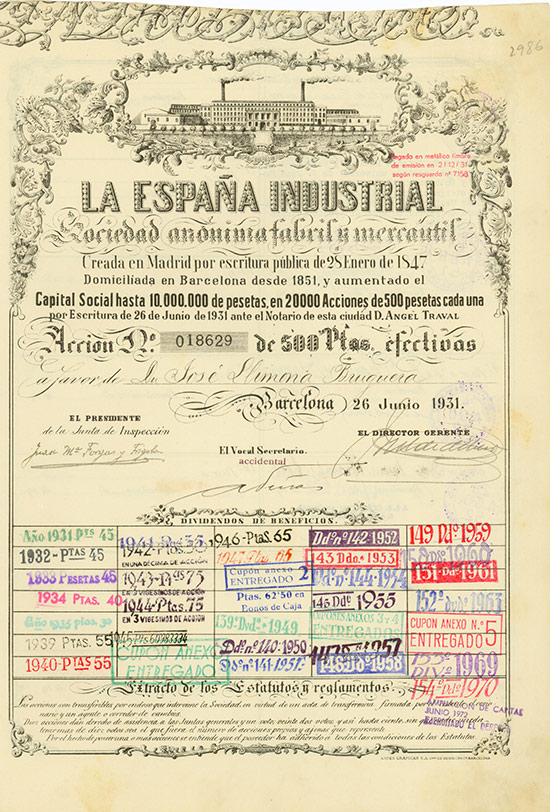 La España Industrial Sociedad Anonima fabril y mercantil [5 Stücke]