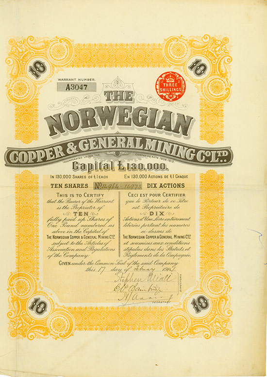 Norwegian Copper & General Mining Co. Ltd.