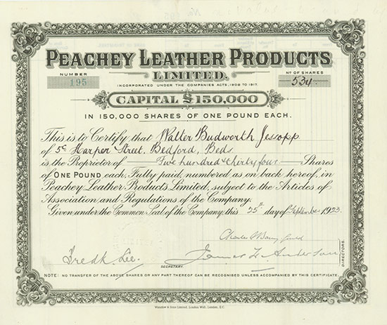 Peachey Leather Products Limited
