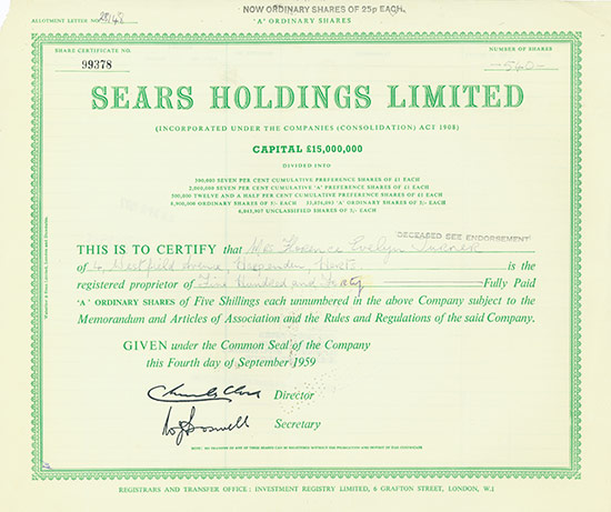 Sears Holdings Limited