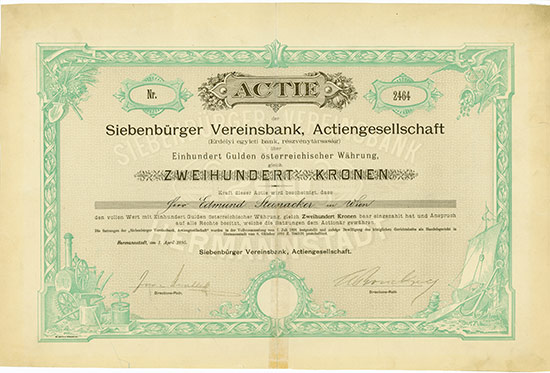 Siebenbürger Vereinsbank, AG (Erdélyi egyleti bank, részvénytársaság)
