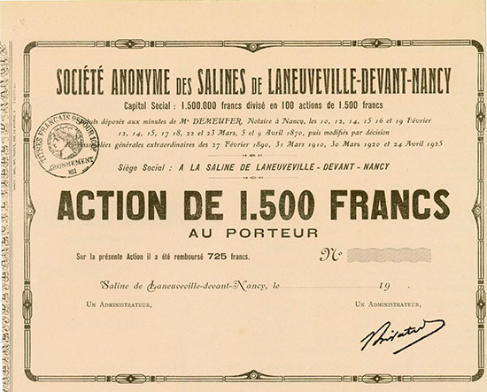 Société Anonyme des Salines de Laneuveville-devant-Nancy