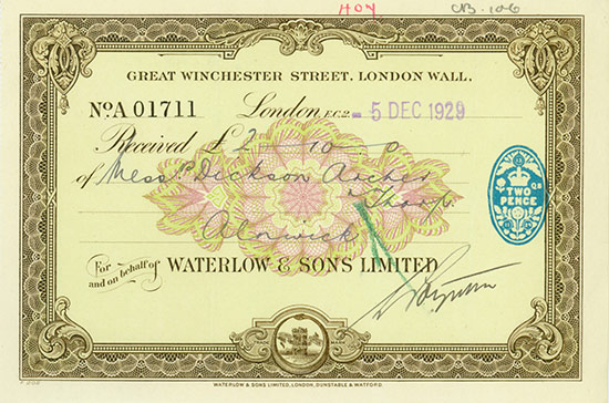 Waterlow & Sons Limited
