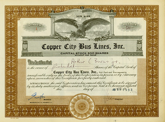 Copper City Bus Lines, Inc.