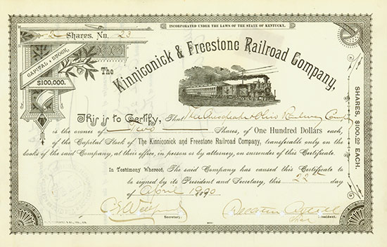 Kinniconick & Freestone Railroad Company