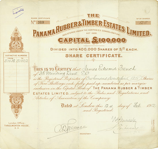 Panama Rubber & Timber Estates Limited