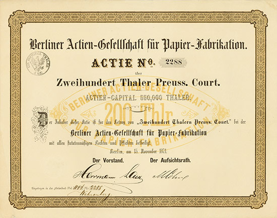 Berliner Actien-Gesellschaft für Papier-Fabrikation