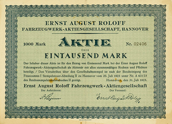 Ernst August Roloff Fahrzeugwerk AG