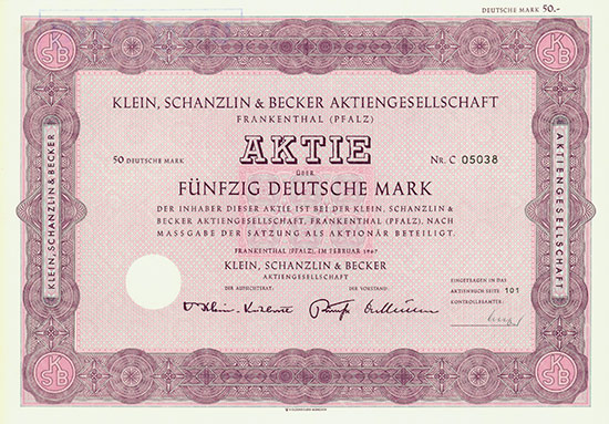 Klein, Schanzlin & Becker AG [6 Stück]