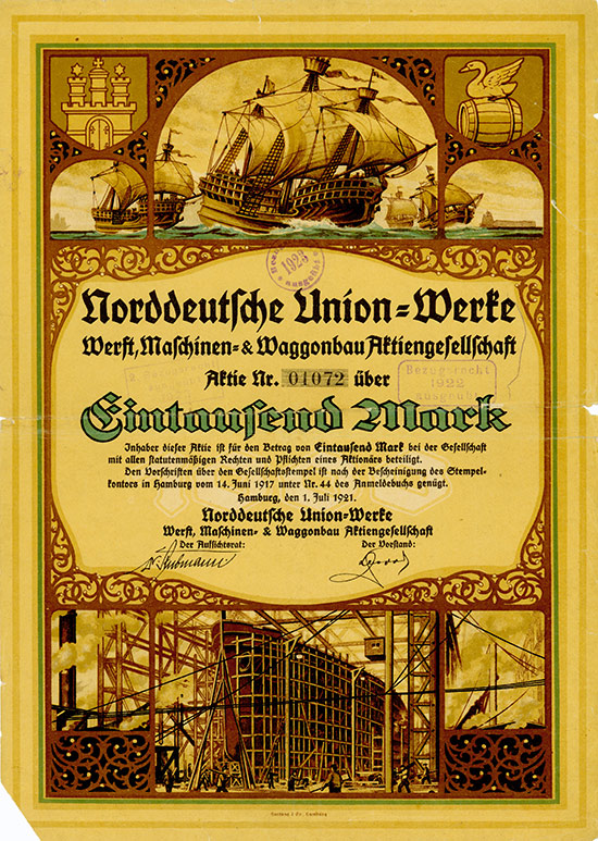 Norddeutsche Union-Werke Werft, Maschinen- & Waggonbau AG