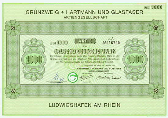 Grünzweig + Hartmann und Glasfaser AG