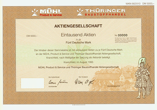 Mühl Product & Service und Thüringer Baustoffhandel AG