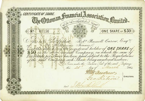 Ottoman Financial Association, Limited