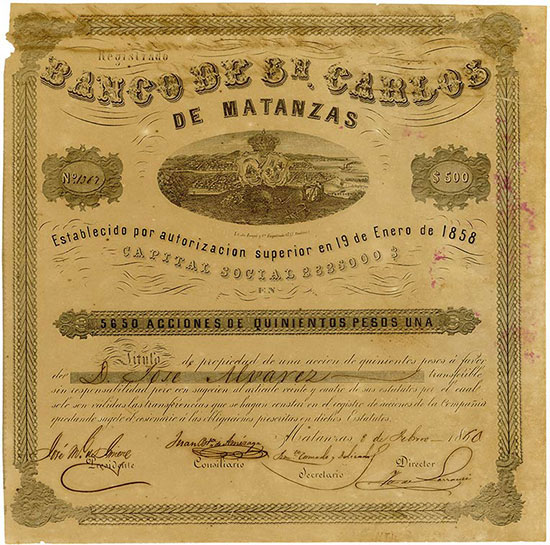 Banco de Sn. Carlos de Matanzas