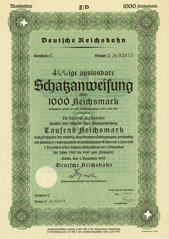 Deutsche Reichsbahn [4 Stück]