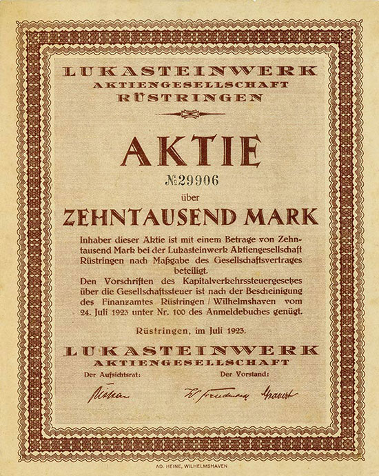 Lukasteinwerk AG