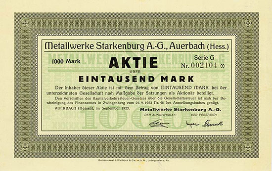 Metallwerke Starkenburg A.-G. 