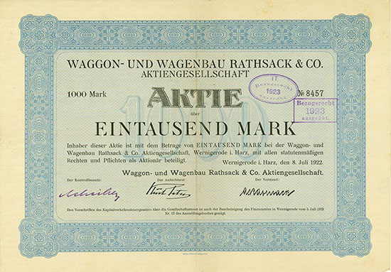 Waggon- und Wagenbau Rathsack & Co. AG