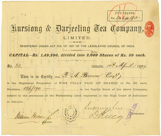 Kursiong & Darjeeling Tea Company, Limited