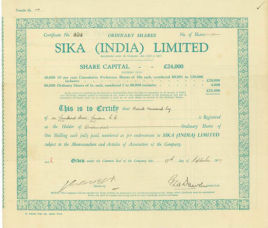 Sika (India) Limited