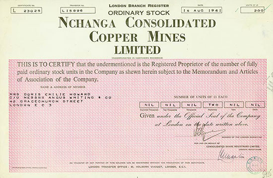 Nchanga Consolidated Copper Mines Limited