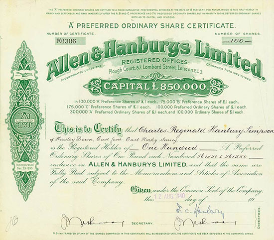 Allen & Hanburys Limited