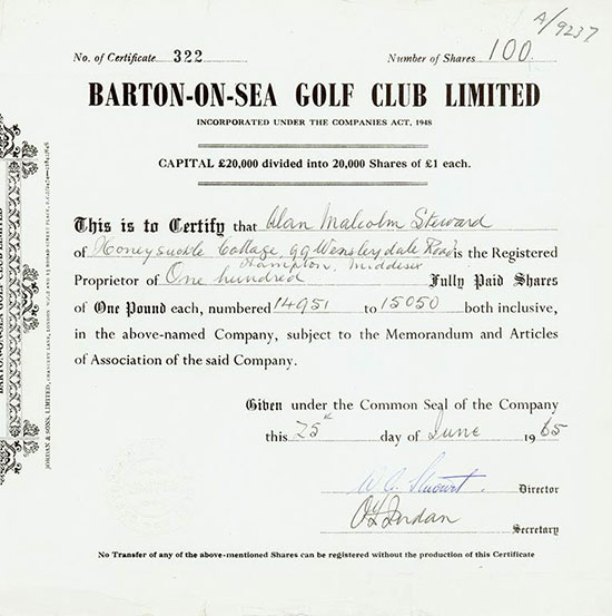 Barton-on-Sea Golf Club Limited