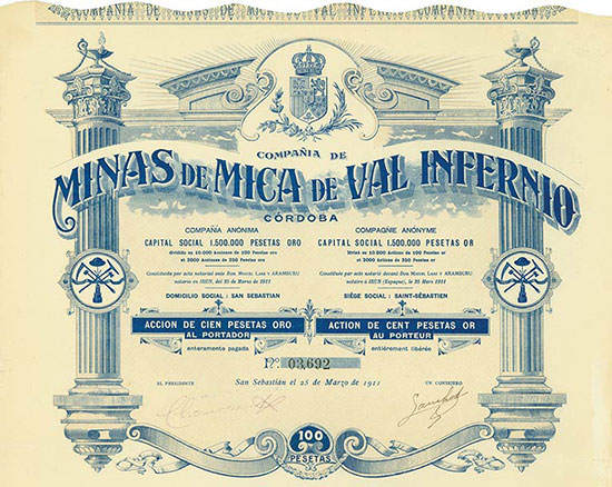 Compañia de Minas de Mica de Val Infernio Córdoba