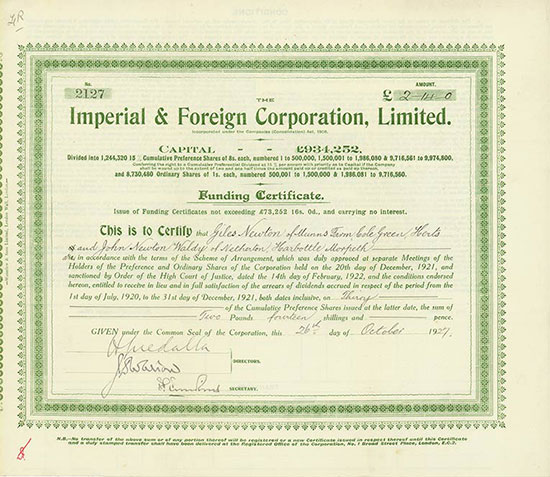 Imperial & Foreign Corporation, Limited