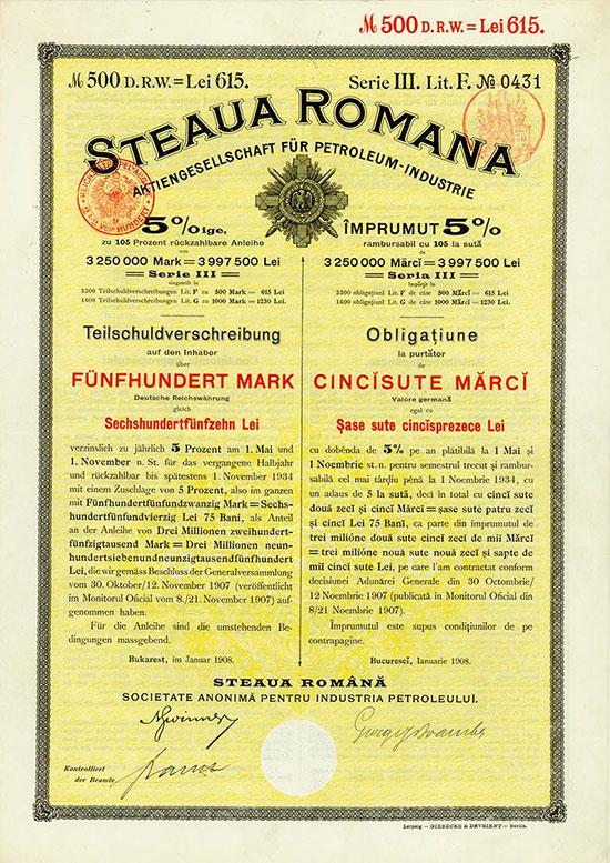 Steaua Romana - Aktiengesellschaft für Petroleum-Industrie