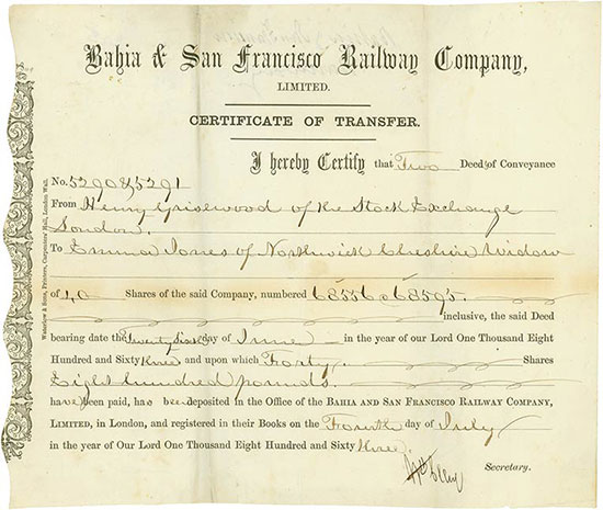 Bahia & San Francisco Railway Company, Limited