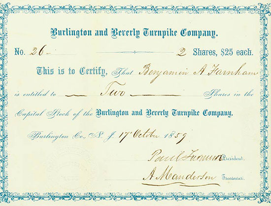 Burlington and Beverly Turnpike Company