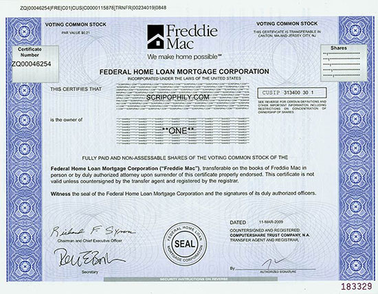Freddie Mac Federal Home Loan Mortgage Corporation