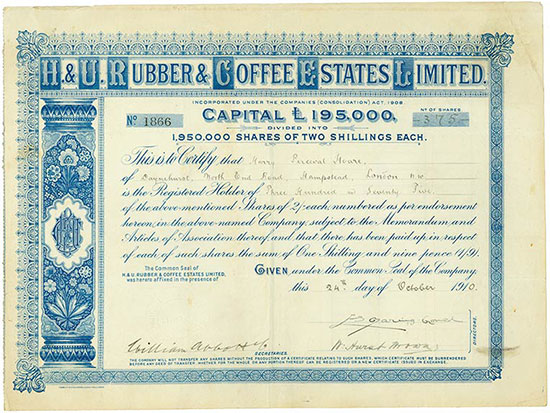 H. & U. Rubber & Coffee Estates Limited