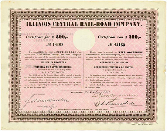 Illinois Central Rail-Road Company [2 Stück]