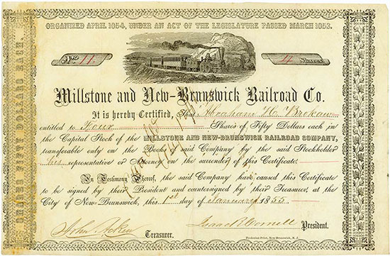 Millstone and New-Brunswick Railroad Co.