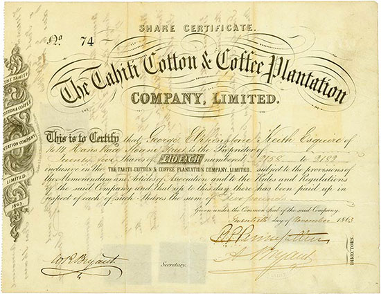 Tahiti Cotton & Coffee Plantation Company, Limited