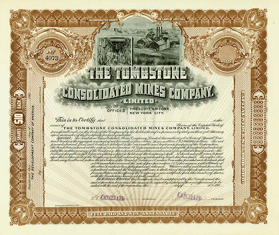 Tombstone Consolidated Mines Company, Limited