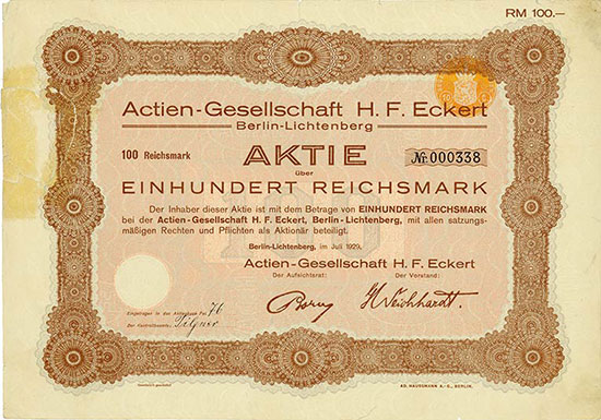Actien-Gesellschaft H. F. Eckert