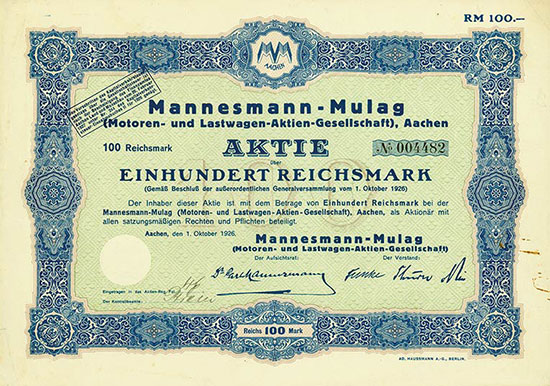 Mannesmann-Mulag (Motoren- und Lastwagen-AG) Aachen