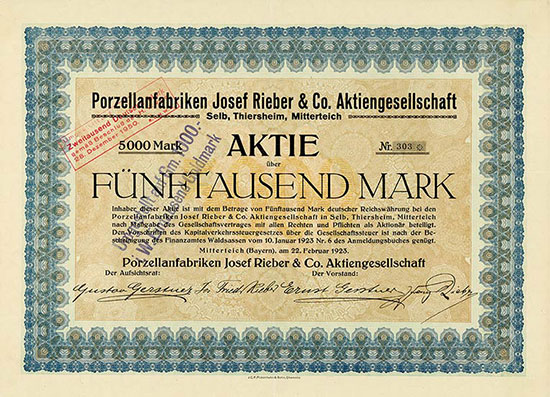 Porzellanfabriken Josef Rieber & Co. AG