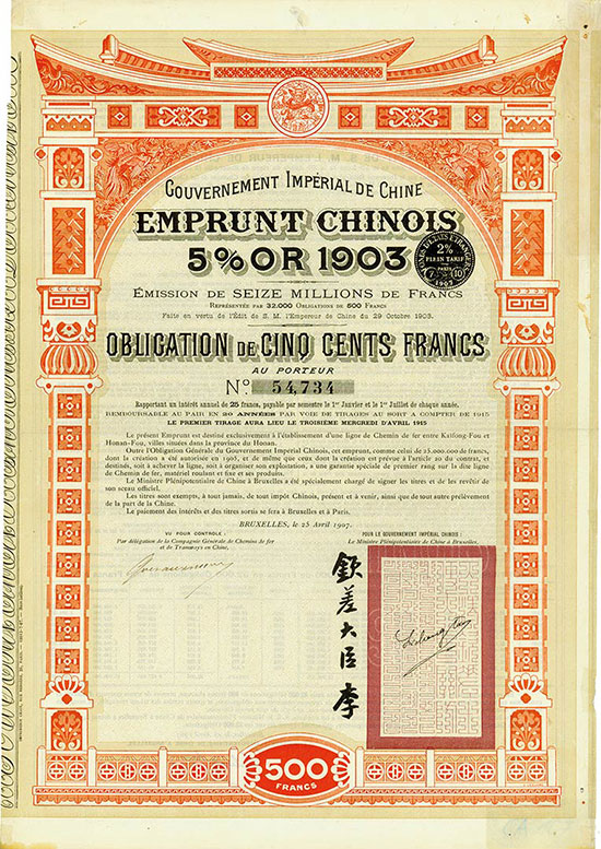 Gouvernement Impérial de Chine (Kuhlmann 140) [7 Stück]