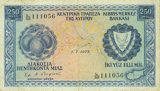 Cyprus - Central Bank of Cyprus - Pick 41c - Linzmayer B301k