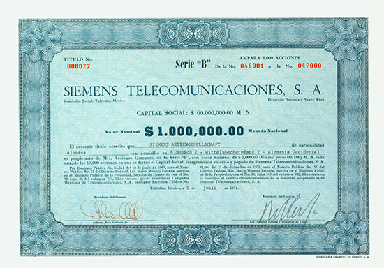 Siemens Telecomunicaciones, S. A.