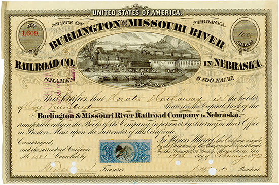 Burlington and Missouri River Railroad Company in Nebraska