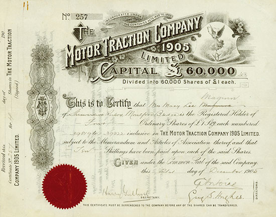 Motor Traction Company 1905 Limited